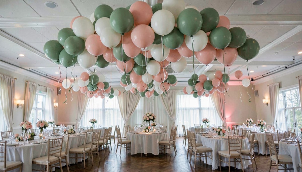 Baby shower en douceur avec ballons roses